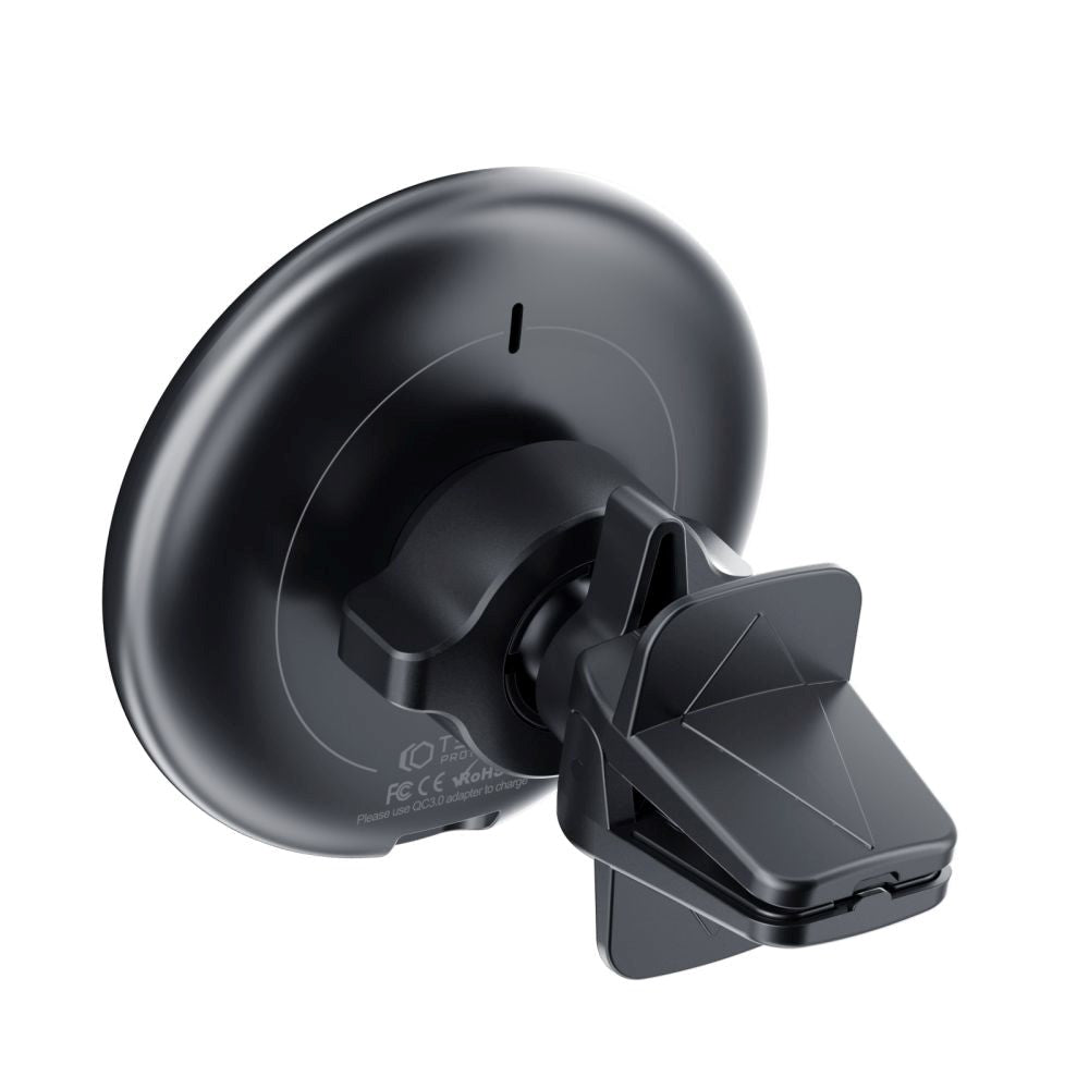 Tech-Protect A2 Magnetisk bilholder m. MagSafe - Trådløs opladning 15W - Ventilationsanlæg - Sort