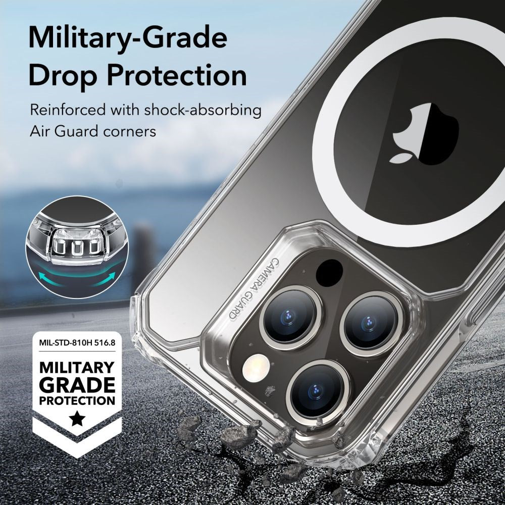 iPhone 15 Pro ESR Air Armor Halolock Cover - MagSafe Kompatibel - Gennemsigtig