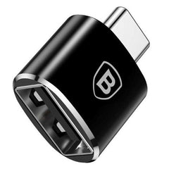 Baseus USB-A Til USB-C Adapter - Sort