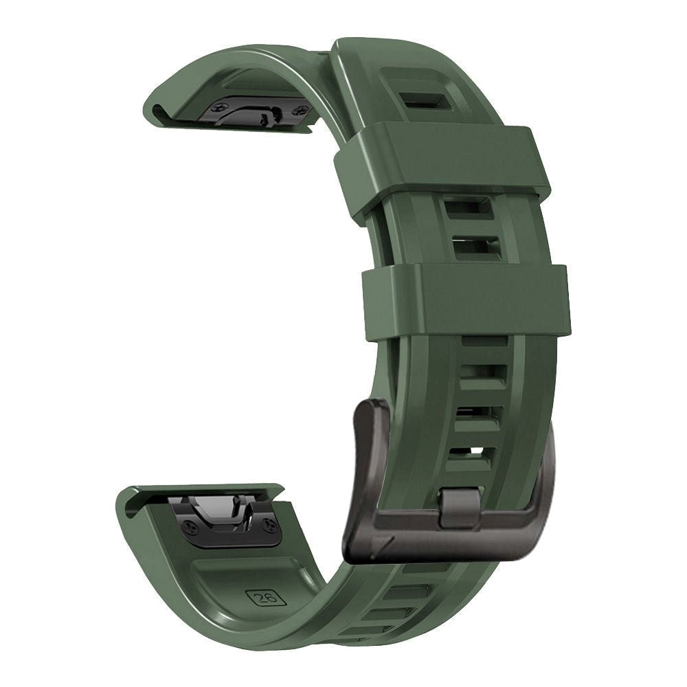 Universal Garmin 26mm QuickFit Tech-Protect Icon Band Silikone Rem - Mørkegrøn