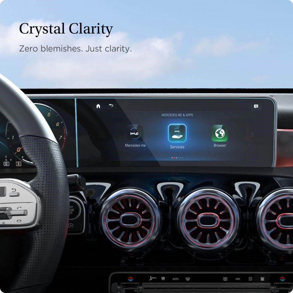 Mercedes A-Class (2020 / 2021) Spigen EZ Skærmbeskyttelse Til Display & Touch Skærm - Gennemsigtig