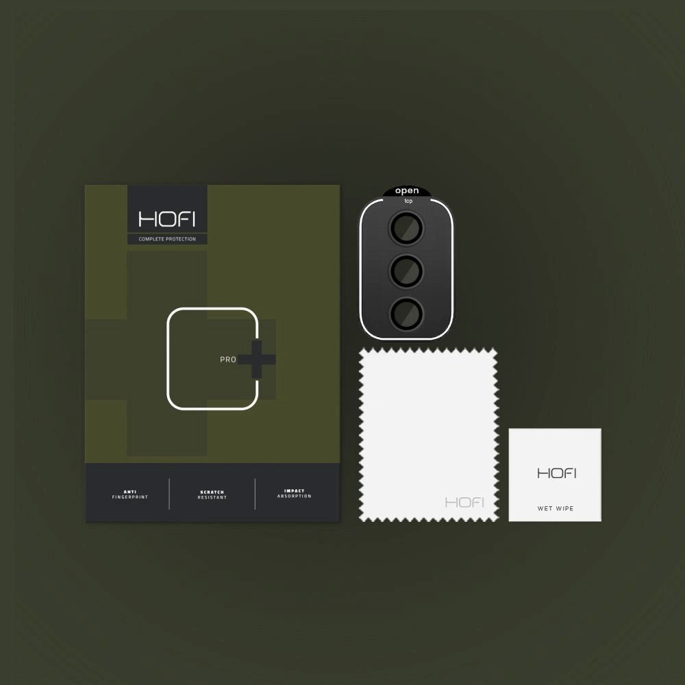 Samsungac Galaxy S24 HOFI Camring Pro Plus - Kameralinse Glas - Sort Kant