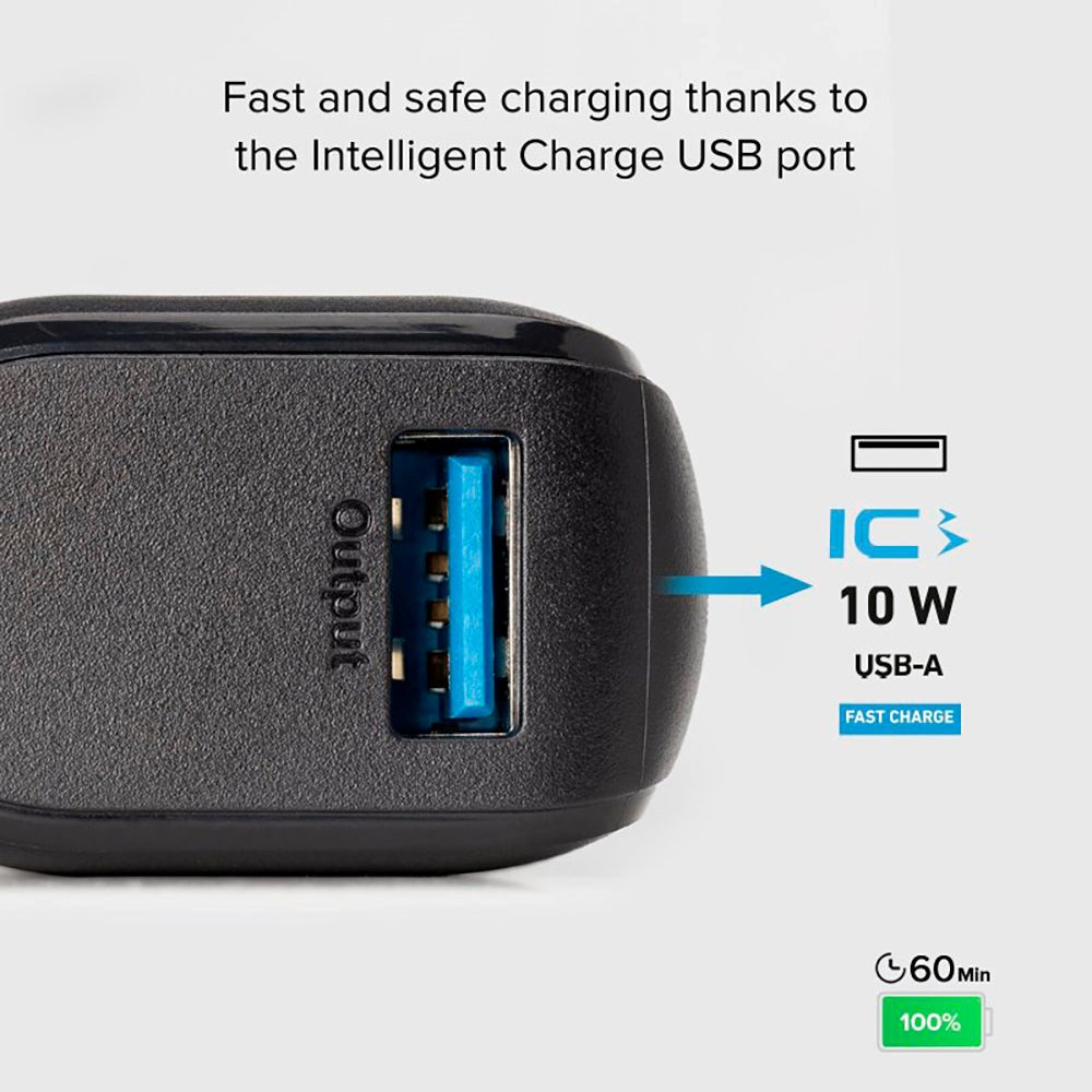 SBS NanoTube Powerbank 10W m. USB-A & USB-C - 5.000 mAh - Sort