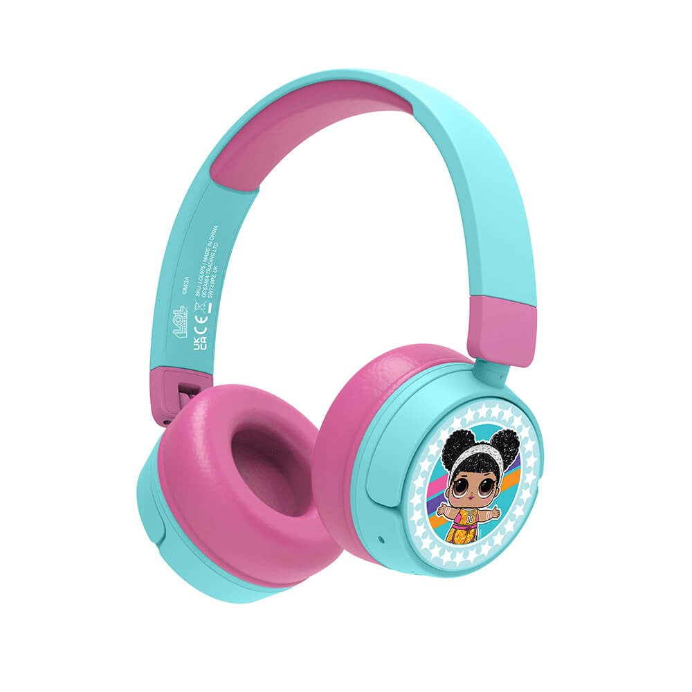 Trådløst Børne Headset On-Ear 85-95dB - L.O.L Surprise - Lyserød / Turkis