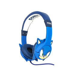 SONIC the Hedgehog OTL On-Ear Høretelefoner til Børn m. 3D Ører - Max. 85dB - Blå