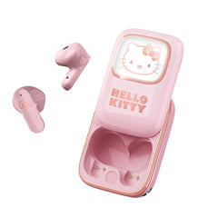 Hello Kitty OTL True Wireless In-Ear Headset m. Skub-Op Opladningsetui - Lyserød