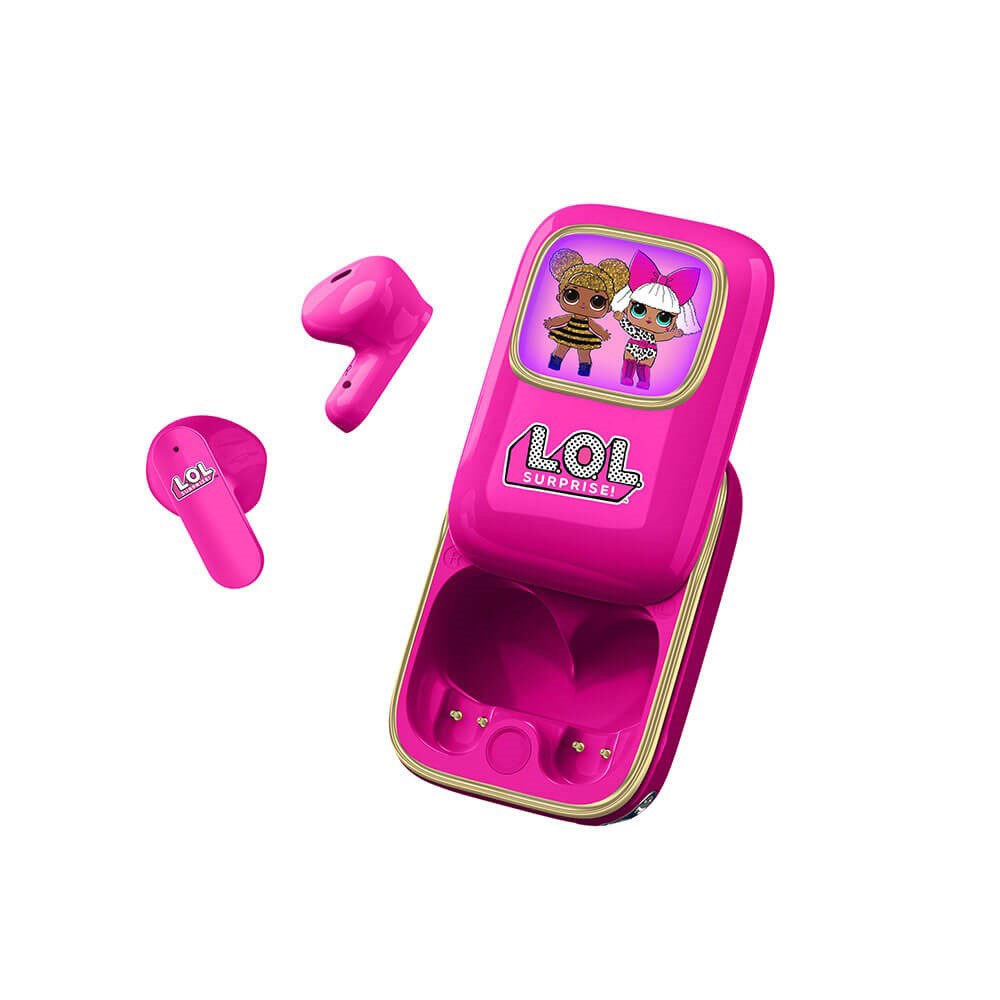 L.O.L. Surprise OTL True Wireless In-Ear Headset m. Skub-Op Opladningsetui - Lyserød