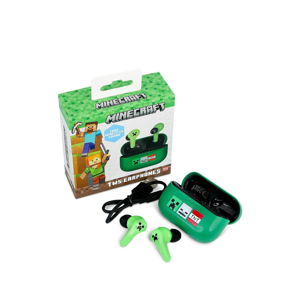 Minecraft OTL In-Ear True Wireless Høretelefoner - Grøn