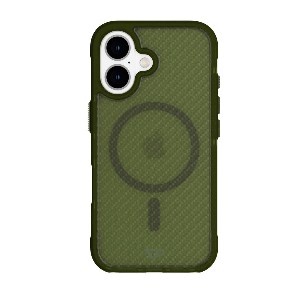 iPhone 16 Tech21 EVO Armor Cover - MagSafe Kompatibel - Gennemsigtig / Grøn - (DEMO)