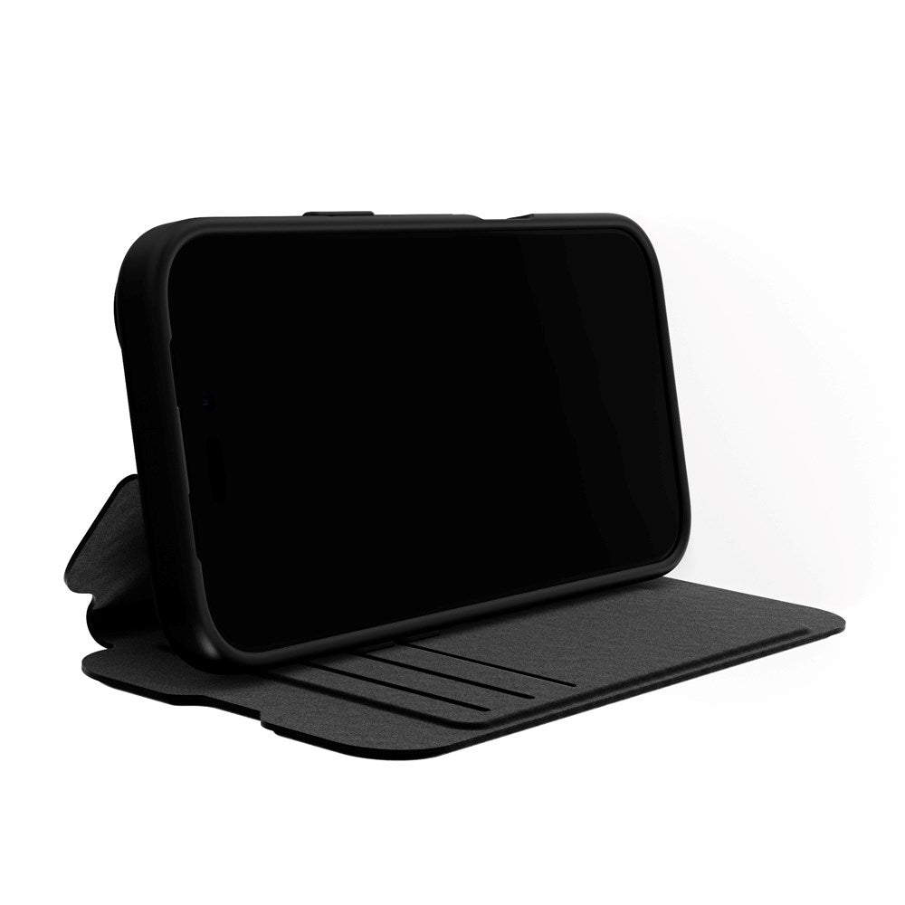 iPhone 16 Plus Tech21 Evo Lite Wallet Læder Cover - Sort