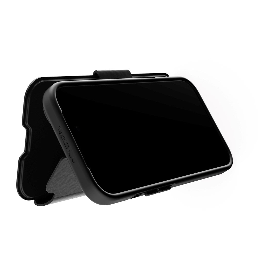iPhone 16 Plus Tech21 Evo Lite Wallet Læder Cover - Sort