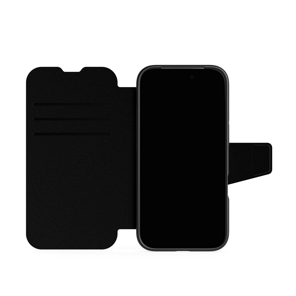 iPhone 16 Plus Tech21 Evo Lite Wallet Læder Cover - Sort