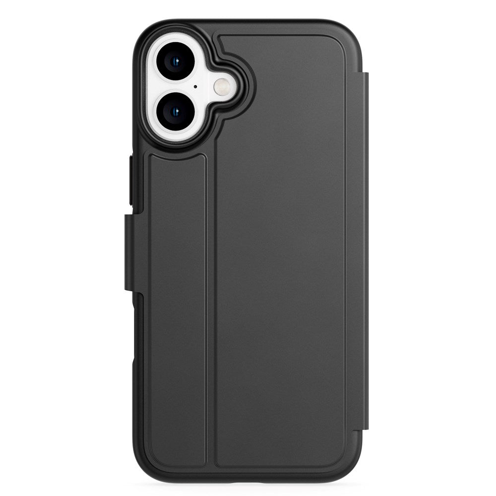 iPhone 16 Plus Tech21 Evo Lite Wallet Læder Cover - Sort