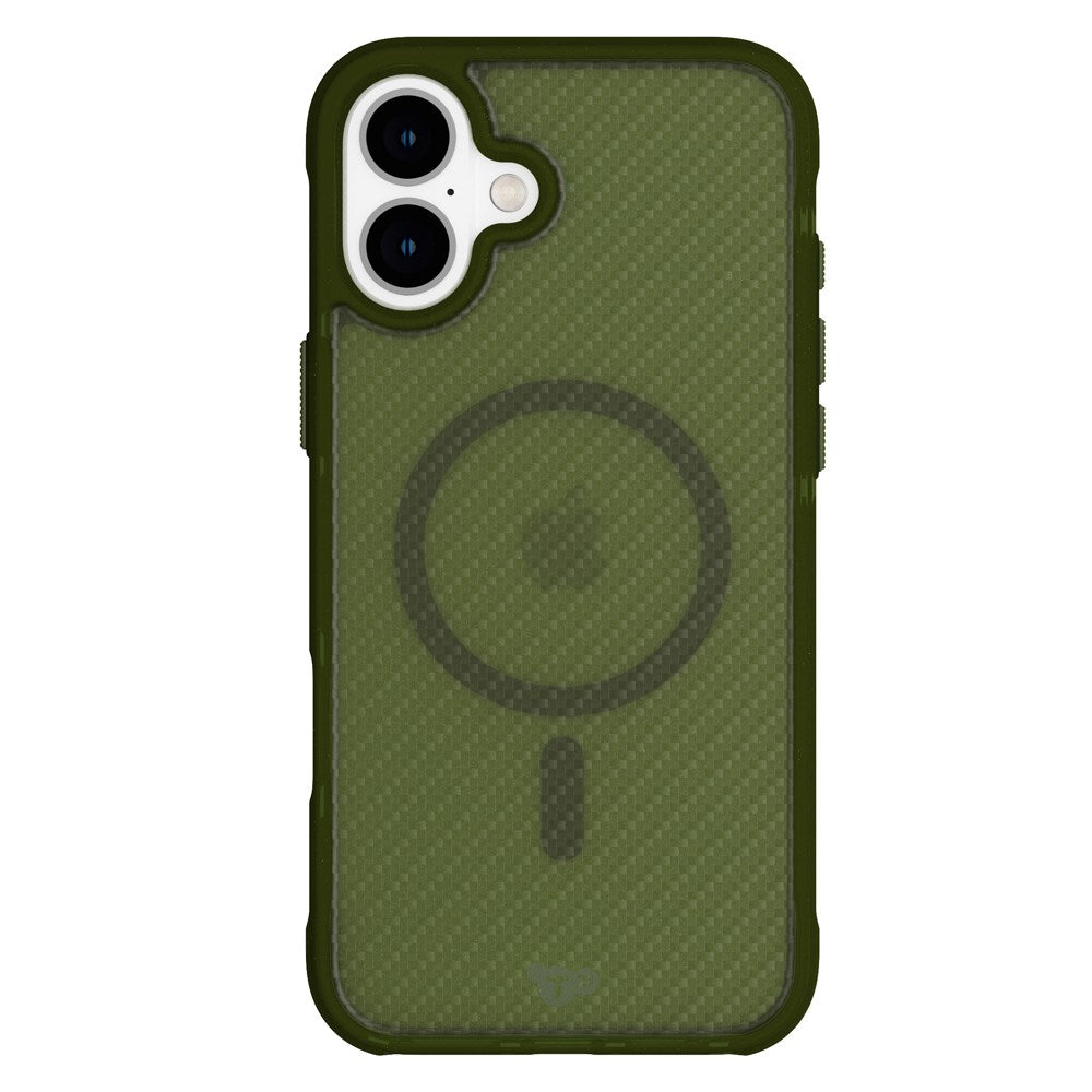 iPhone 16 Plus Tech21 EVO Armor Cover - MagSafe Kompatibel - Gennemsigtig / Grøn