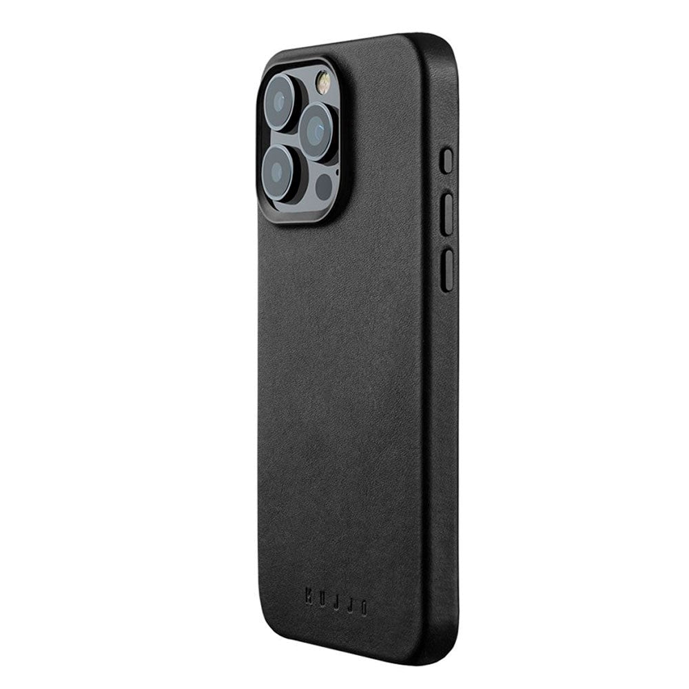 Mujjo iPhone 15 Pro Max Leather Case - MagSafe Kompatibel - Sort