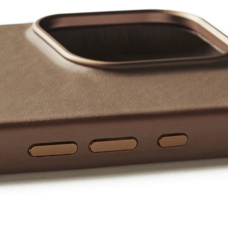 Mujjo iPhone 16 Pro Leather Case - MagSafe Kompatibel - Brun