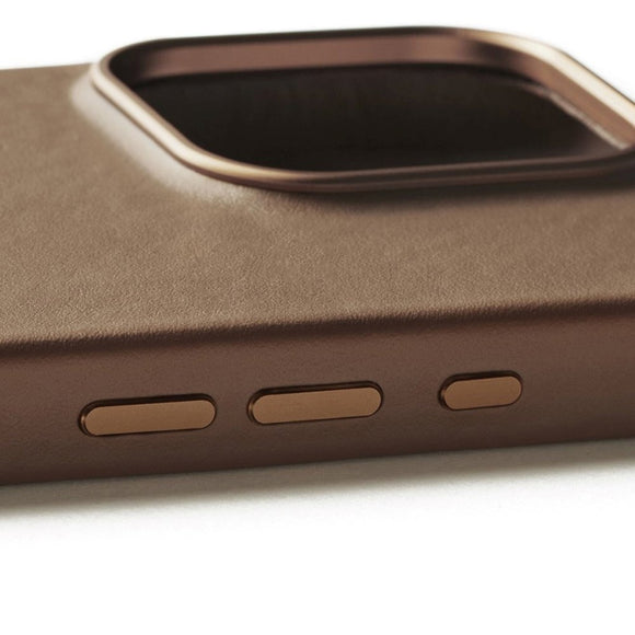 Mujjo iPhone 16 Pro Leather Case - MagSafe Kompatibel - Brun