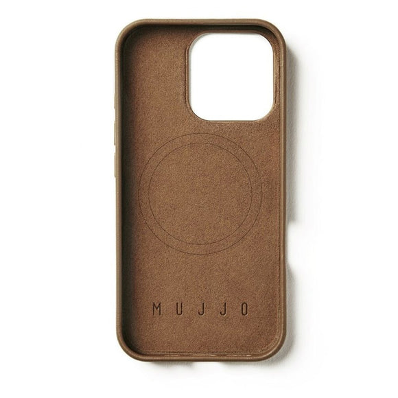 Mujjo iPhone 16 Pro Leather Case - MagSafe Kompatibel - Brun