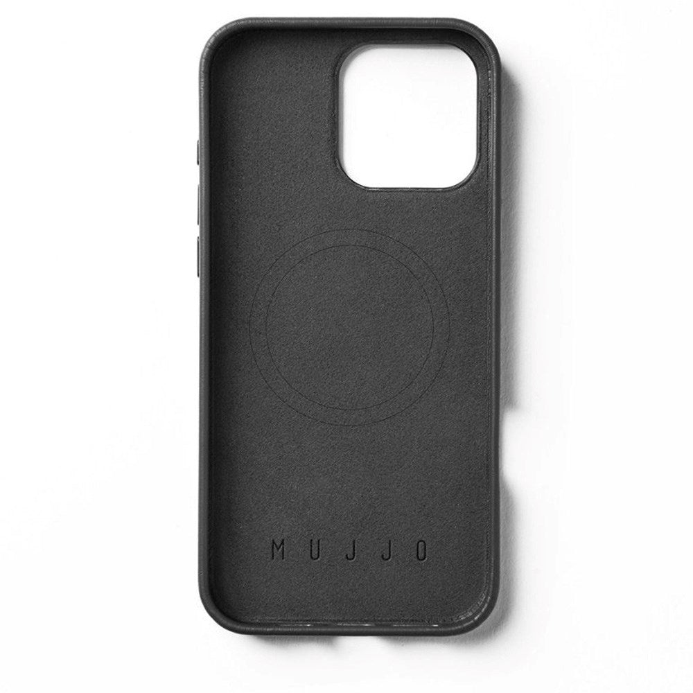 Mujjo iPhone 16 Pro Max Leather Case - MagSafe Kompatibel - Sort