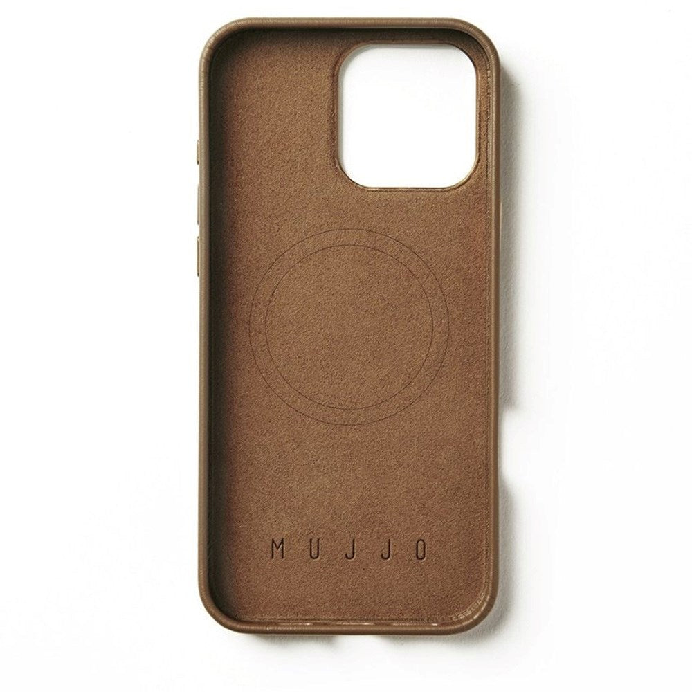 Mujjo iPhone 16 Pro Max Leather Case - MagSafe Kompatibel - Tan
