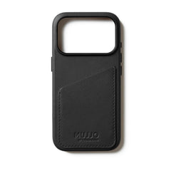 Mujjo iPhone 17 Pro Wallet Leather Case - MagSafe Kompatibel - Black