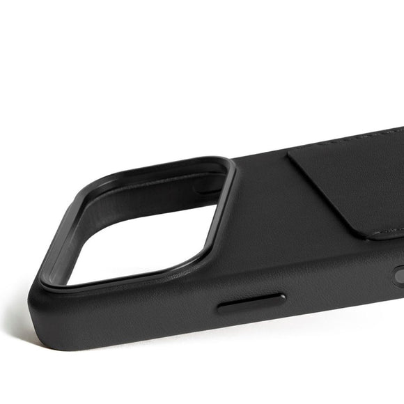 Mujjo iPhone 17 Pro Wallet Leather Case - MagSafe Kompatibel - Black