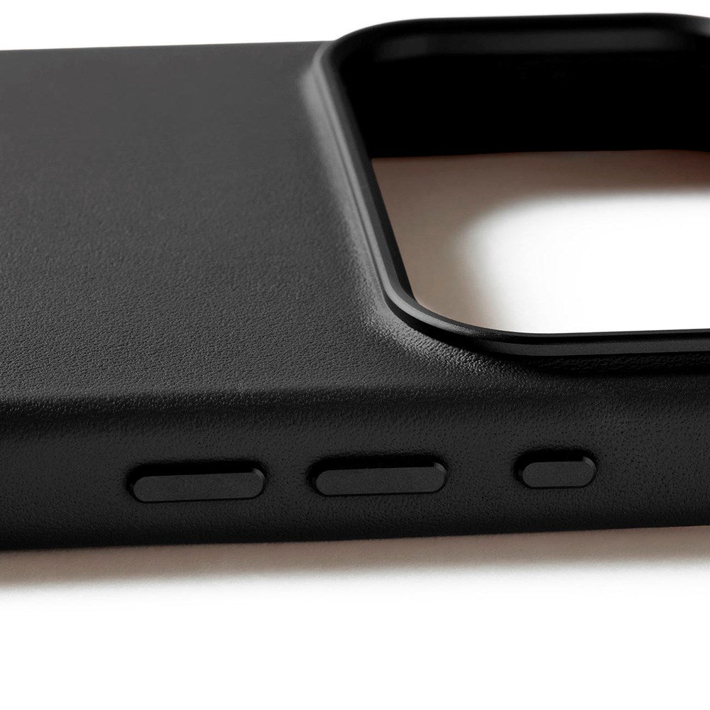 Mujjo iPhone 17 Pro Leather Case - MagSafe Kompatibel - Black