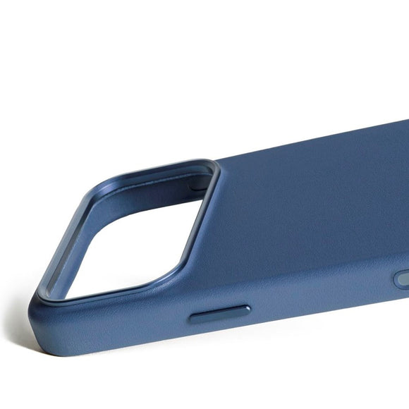 Mujjo iPhone 17 Pro Max Leather Case - MagSafe Kompatibel - Monaco Blue