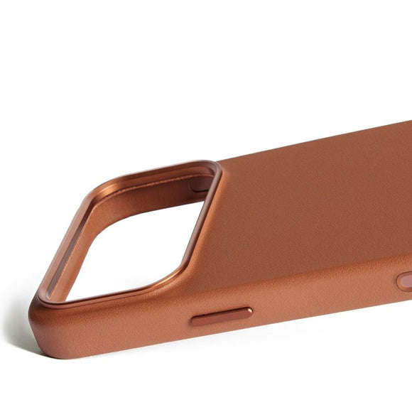 Mujjo iPhone 17 Pro Leather Case - MagSafe Kompatibel - Tan