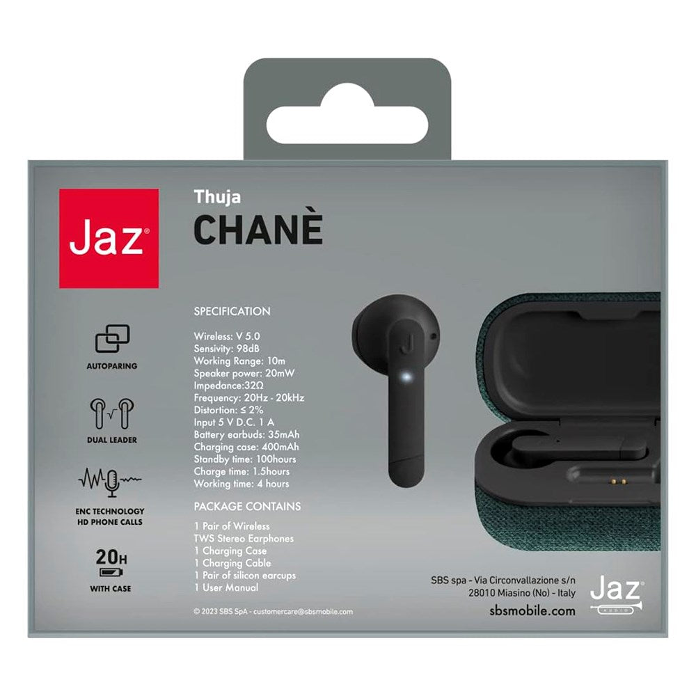 Jaz Chané True Wireless In-Ear Bluetooth Høretelefoner - Grøn Stof