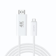 4smarts 100W USB-C til HDMI Kabel - 2m - Hvid