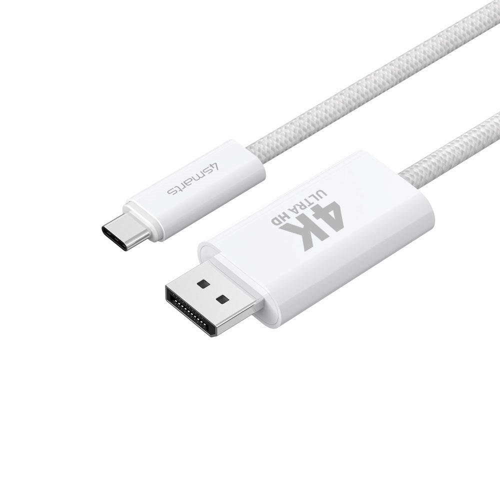 4smarts USB-C til DisplayPort Kabel - 2m - Hvid