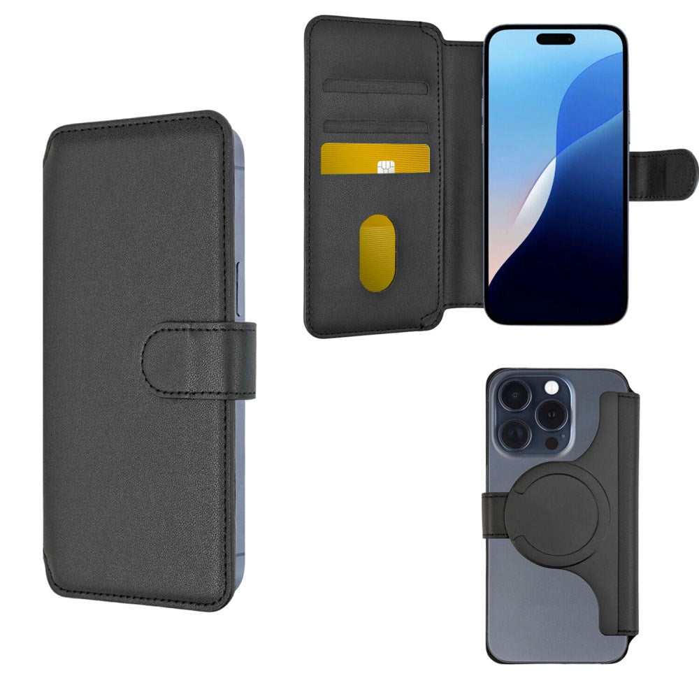 4smarts Universal CardCaddy Flip Cover L - 6.1" / 15.5cm - MagSafe Kompatibel - Sort