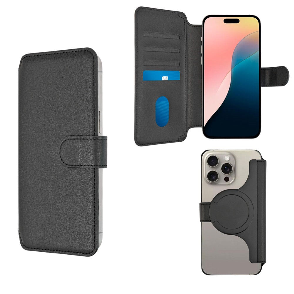 4smarts Universal CardCaddy Flip Cover XL - 6.7" / 17cm - MagSafe Kompatibel - Sort