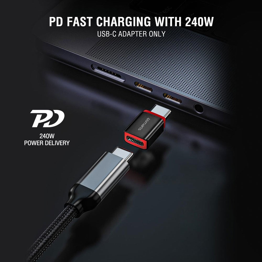 4smarts USB-C til USB-A / USB-C Data Blocker Adapter Sæt - 2 stk - Sort