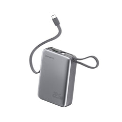 4smarts Pocket Dual Cord 22.5W PowerBank m. Indbygget USB-C Kabel - 20.000 mAh - Space Grey