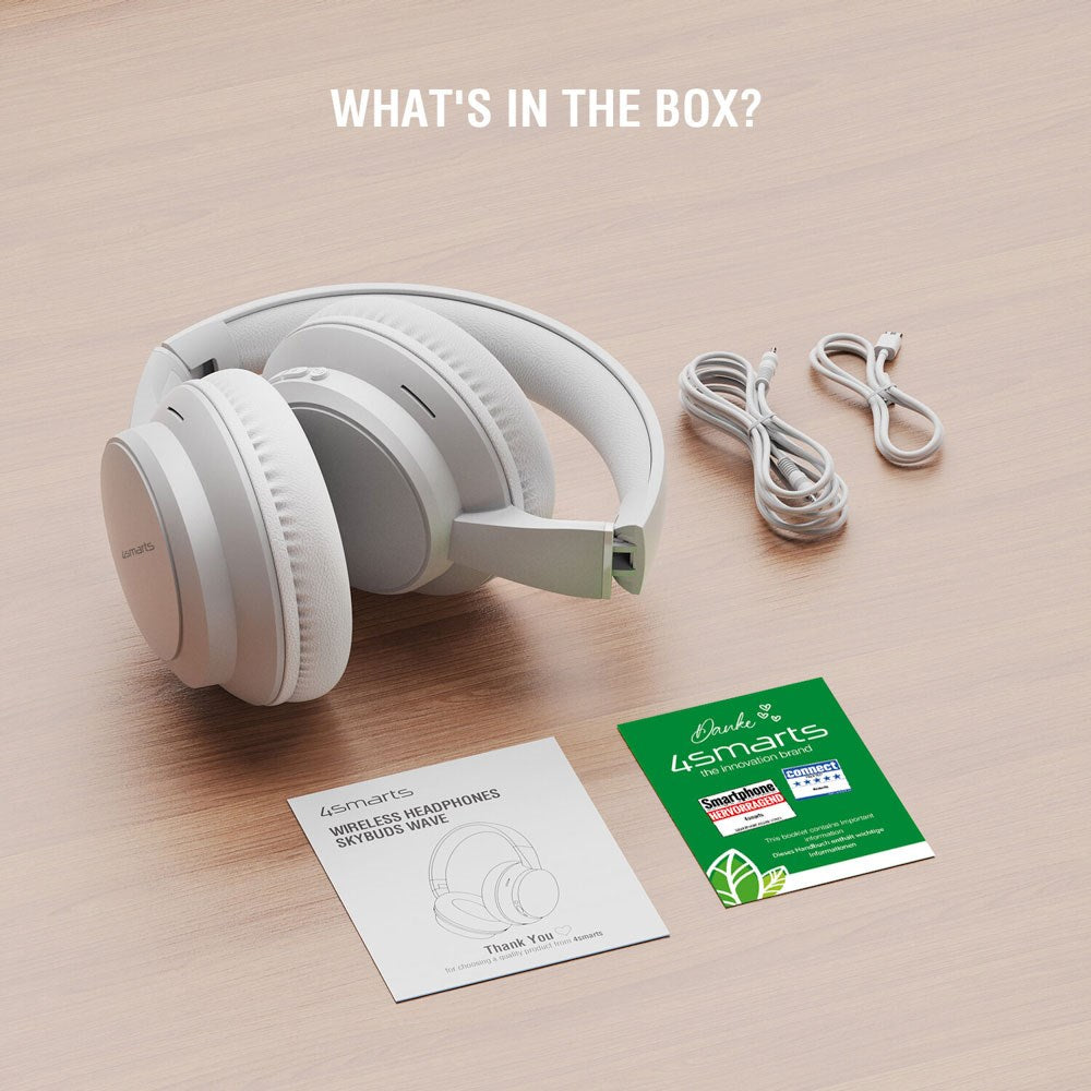 4smarts True Wireless SkyBuds Wave Høretelefoner - Over-Ear - Hvid