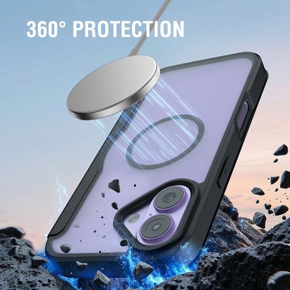 iPhone 17 4smarts Urban Pro Flip Cover - MagSafe Kompatibel - Gennemsigtig / Sort