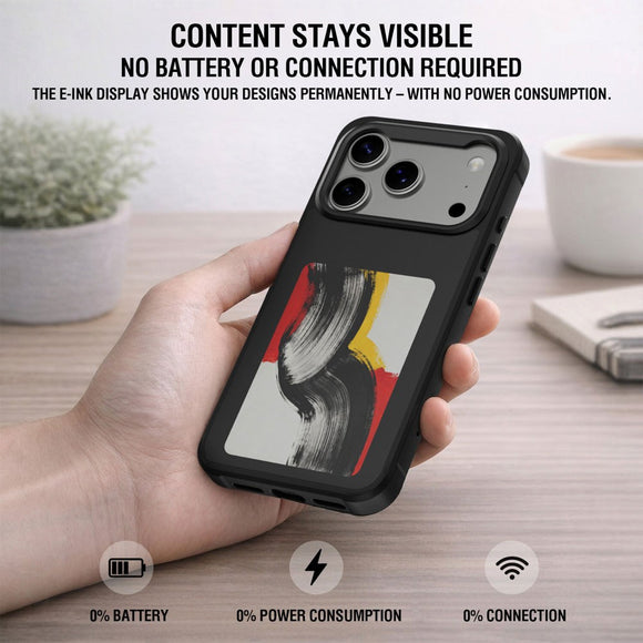 iPhone 17 Pro 4smarts E-Ink Cover - MagSafe Kompatibel - Sort