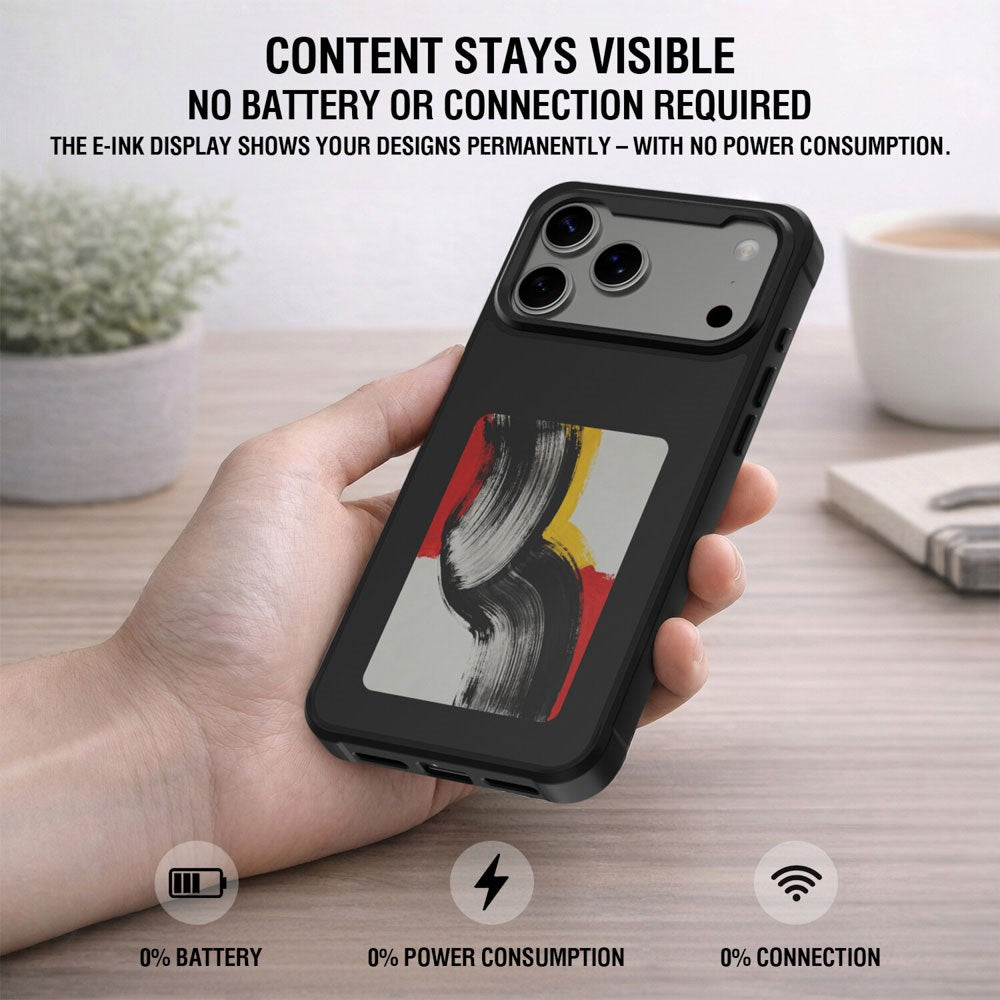iPhone 17 Pro Max 4smarts E-Ink Cover - MagSafe Kompatibel - Sort