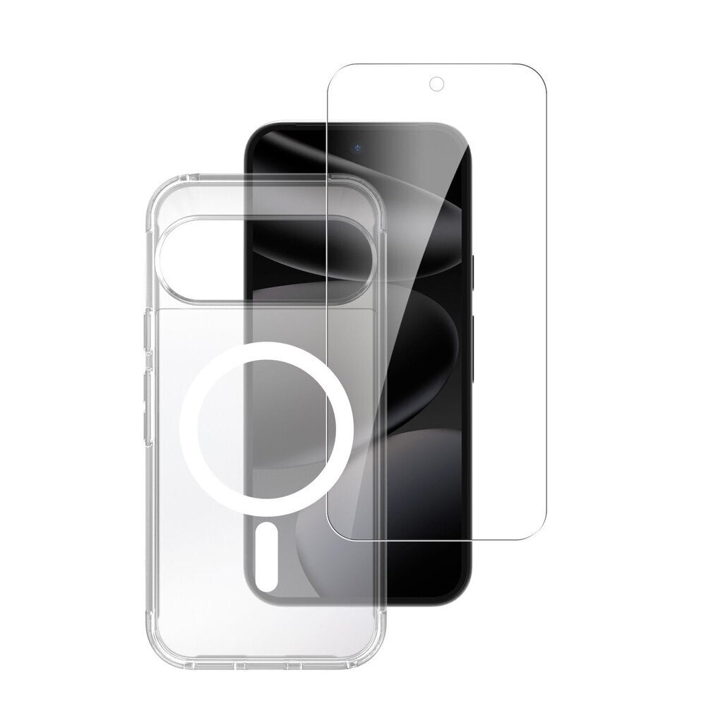 Google Pixel 11 Pro XL 4Smarts 360° Protection Set m. Cover & Skærmbeskyttelsesglas - Qi2 Kompatibel - Gennemsigtig