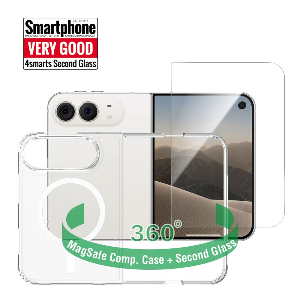iPhone Duo 4Smarts 360° Protection Set m. Cover & Skærmbeskyttelsesglas - MagSafe Kompatibel - Gennemsigtig