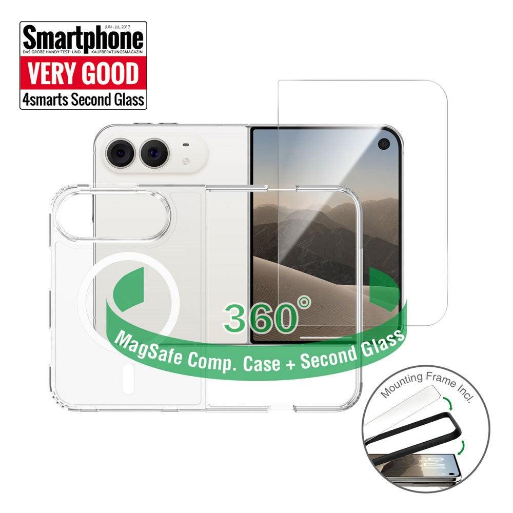 iPhone Duo 4Smarts 360° Protection Set m. Cover & Skærmbeskyttelsesglas - MagSafe Kompatibel - Gennemsigtig