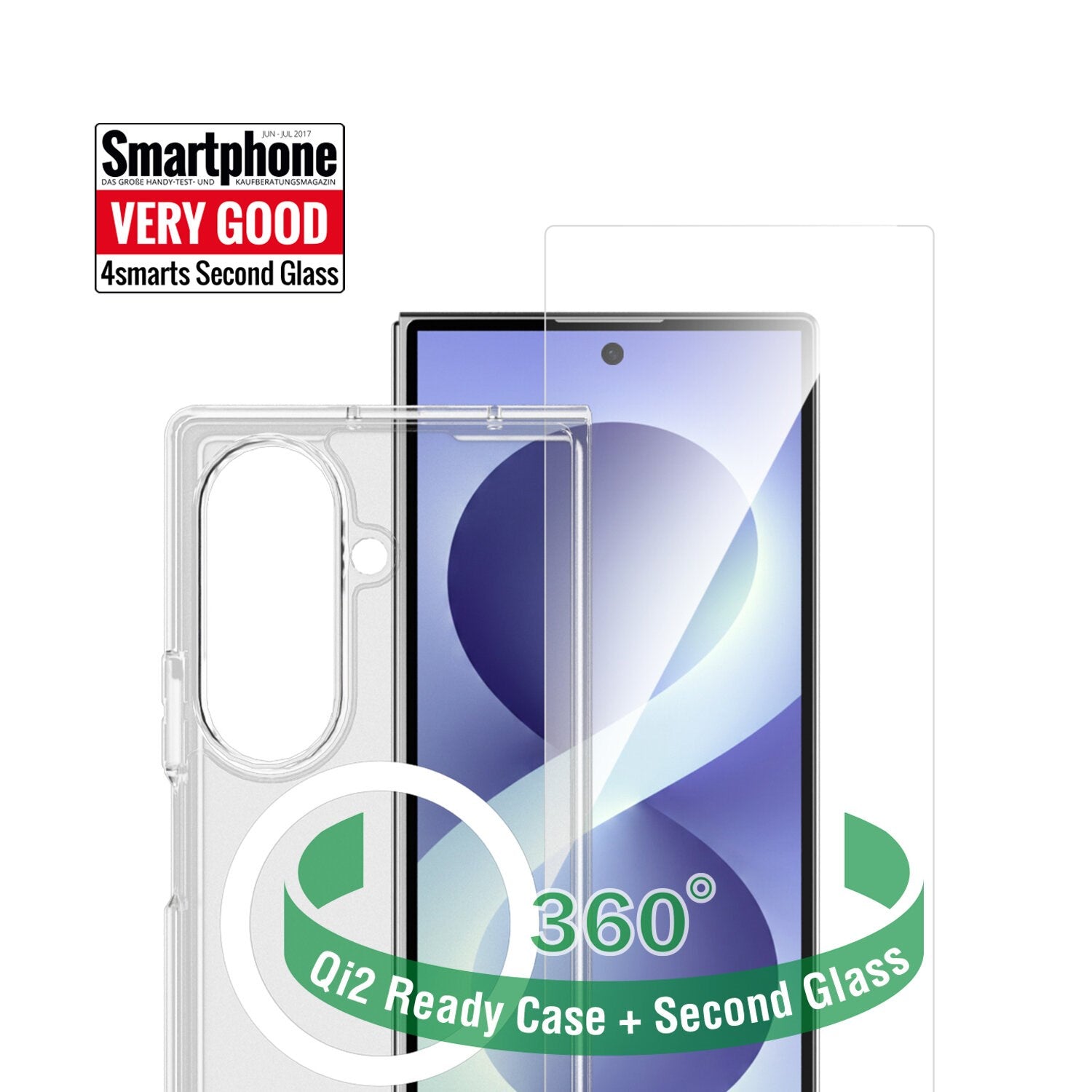Samsung Galaxy Z Fold8 Ultra 4Smarts 360° Protection Set m. Cover & Skærmbeskyttelsesglas - Gennemsigtig