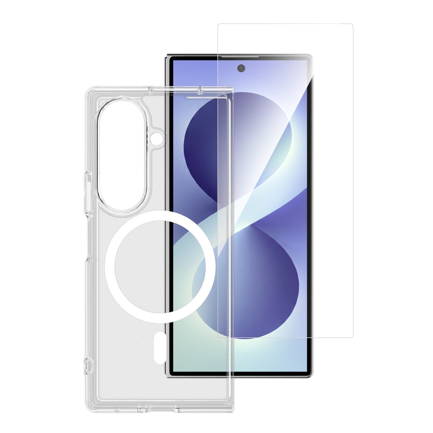 Samsung Galaxy Z Fold8 Ultra 4Smarts 360° Protection Set m. Cover & Skærmbeskyttelsesglas - Gennemsigtig