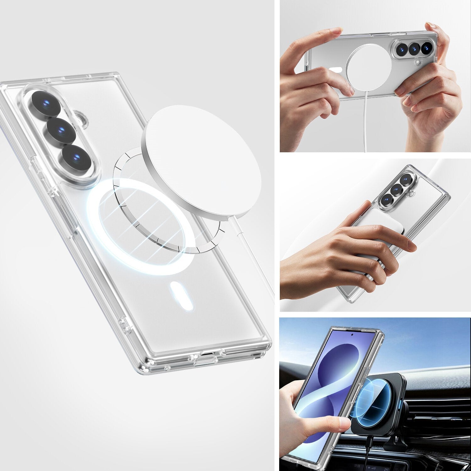 Samsung Galaxy Z Fold8 Ultra 4Smarts 360° Protection Set m. Cover & Skærmbeskyttelsesglas - Gennemsigtig