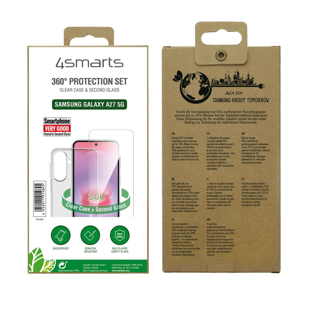 Samsung Galaxy A27 4Smarts 360° Protection Set m. Cover & Skærmbeskyttelsesglas - Gennemsigtig