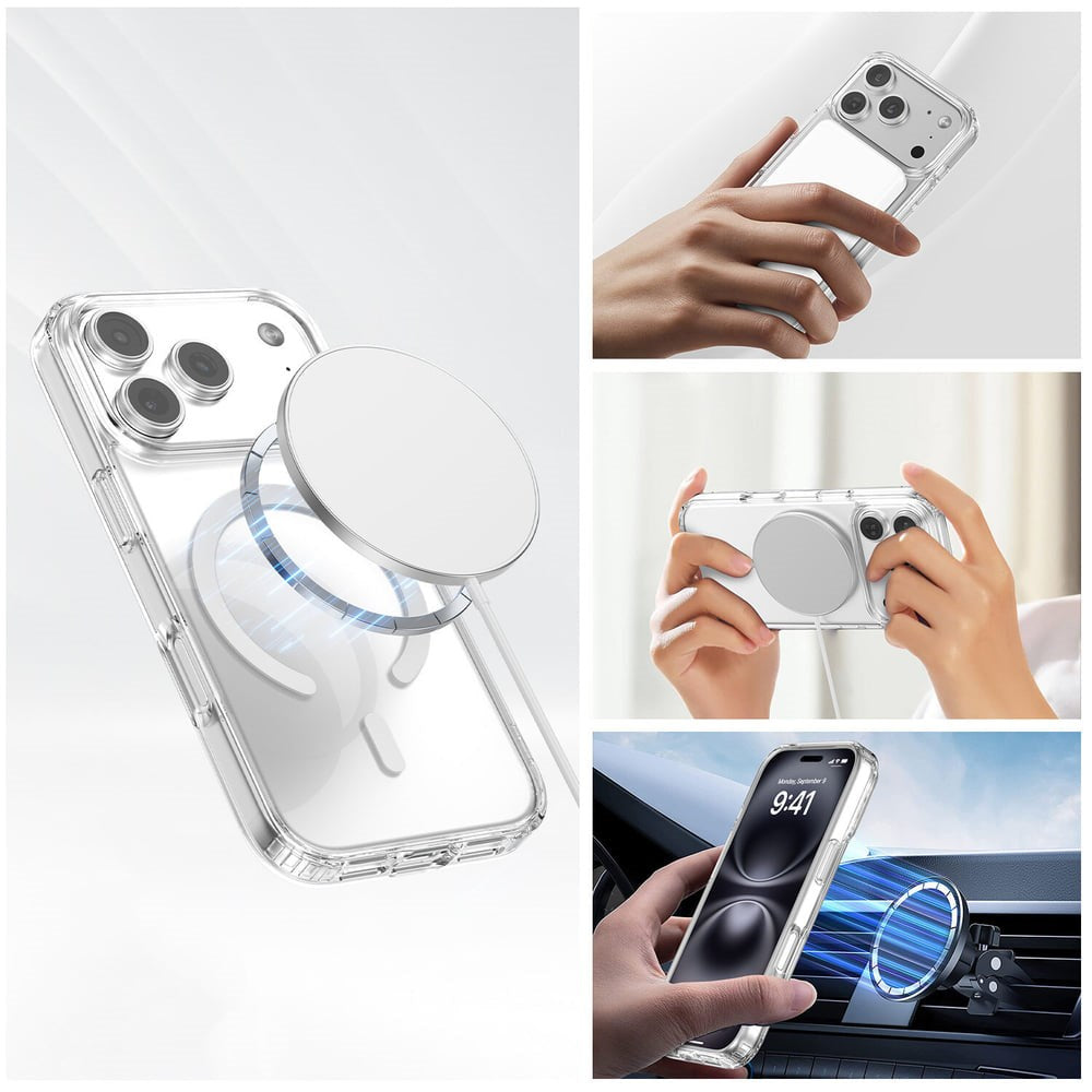 iPhone 18 Pro / 17 Pro 4Smarts 360° Protection Set m. Cover & Skærmbeskyttelsesglas - MagSafe Kompatibel - Gennemsigtig