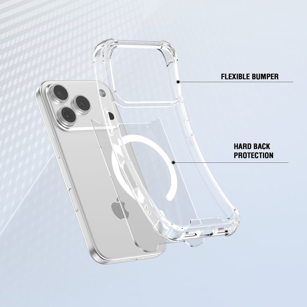 iPhone 18 Pro / 17 Pro 4Smarts IBIZA Hybrid Cover - MagSafe Kompatibel - Gennemsigtig