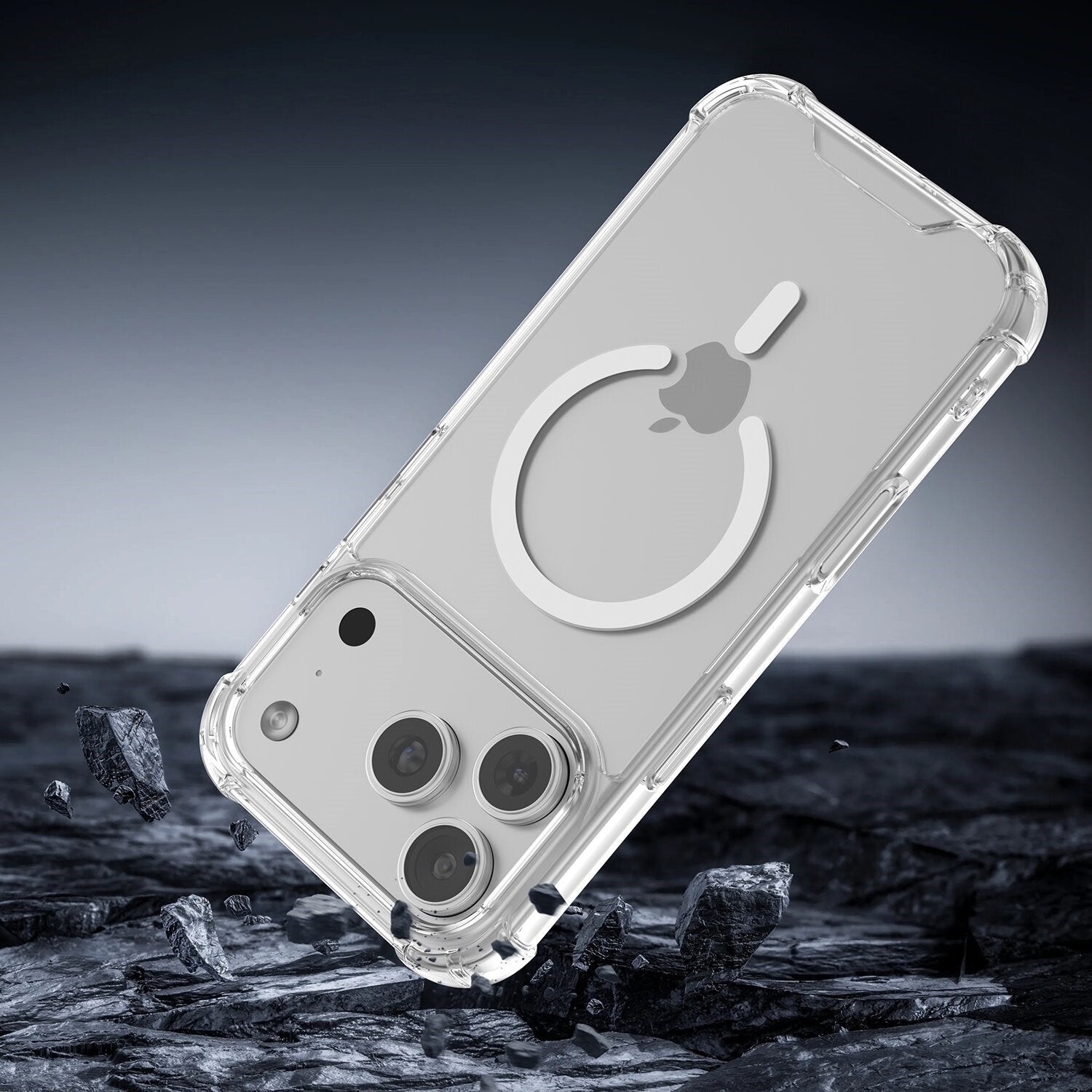 iPhone 18 Pro Max / 17 Pro Max 4Smarts IBIZA Hybrid Cover - MagSafe Kompatibel - Gennemsigtig